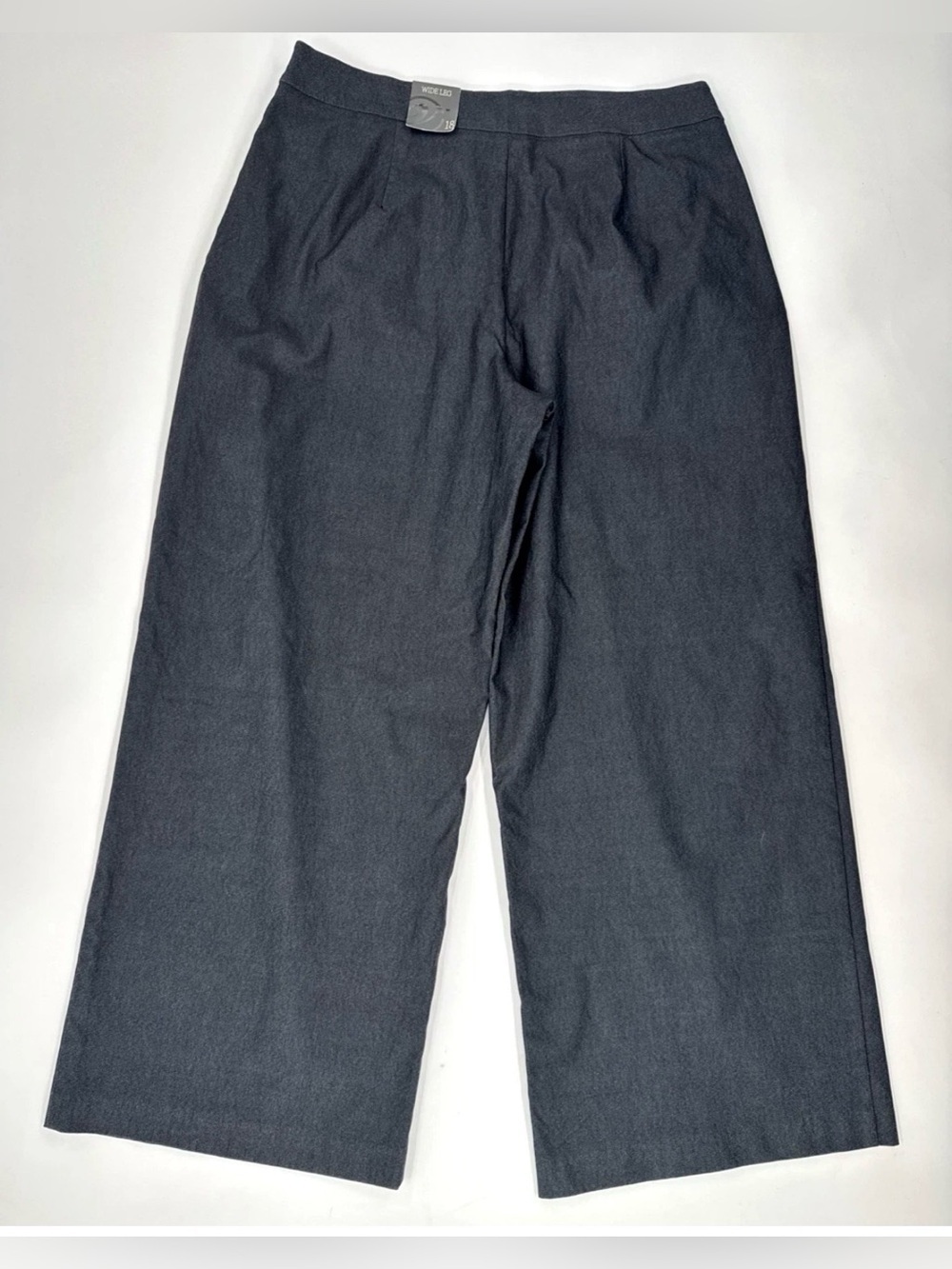 Versona Wide Leg Pants Womens 18 Gray Trousers Modern Stretch Pleated Career NEW
